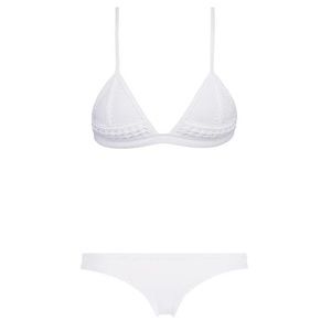 Triangl Gigi California Coconut White bikini XS top and XXS bottoms